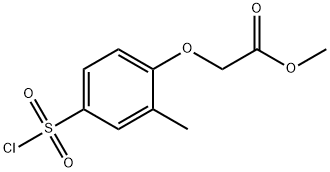 4-(메톡시카르보닐메틸메틸레네옥시)-3-메틸-벤젠술포닐염화물 구조식 이미지