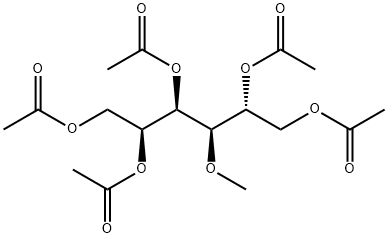 4-O-Methyl-D-glucitol pentaacetate Structure