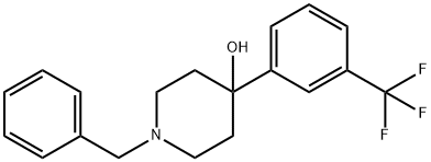1-BENZYL-4-HYDROXY-4-(3-TRIFLUOROTOLYL)PIPERIDINOL 구조식 이미지