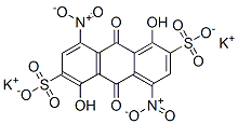 dipotassium 1,5-dihydroxy-9,10-dihydro-4,8-dinitro-9,10-dioxoanthracene-2,6-disulphonate Structure