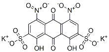 dipotassium  9,10-dihydro-1,8-dihydroxy-4,5-dinitro-9,10-dioxoanthracene-2,7-disulphonate Structure