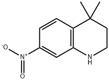 퀴놀린,1,2,3,4-테트라하이드로-4,4-디메틸-7-니트로- 구조식 이미지