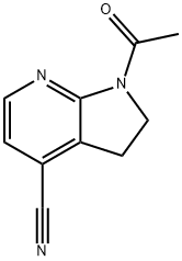 1H-Pyrrolo[2,3-b]pyridine-4-carbonitrile,  1-acetyl-2,3-dihydro- Structure