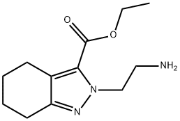 ethyl 2-(2-aminoethyl)-4,5,6,7-tetrahydro-2H-indazole-3-carboxylate Structure