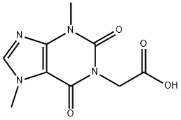 2,3,6,7-tetrahydro-3,7-dimethyl-2,6-dioxo-1H-purine-1-acetic acid  구조식 이미지