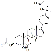 Ergostan-6-one, 3,25-bis(acetyloxy)-5-hydroxy-, (3beta,5alpha)- 구조식 이미지