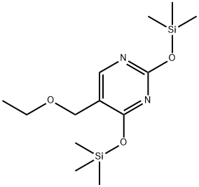 2,4-비스[(트리메틸실릴)옥시]-5-(에톡시메틸)피리미딘 구조식 이미지