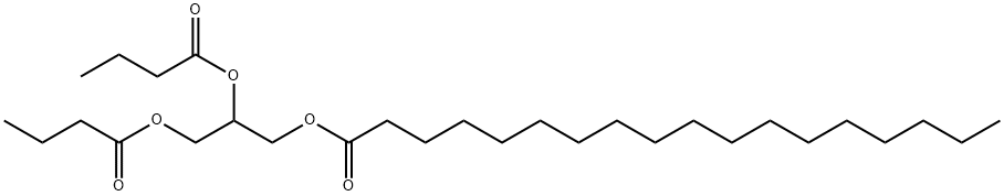 2,3-bis(1-oxobutoxy)propyl stearate Structure