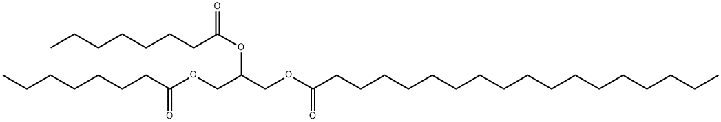2,3-비스[(1-옥소옥틸)옥시]프로필스테아레이트 구조식 이미지
