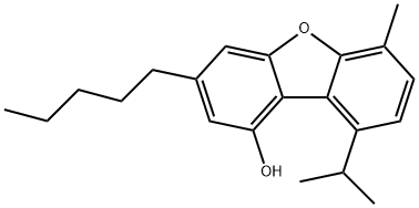 6-Methyl-9-isopropyl-3-pentyldibenzofuran-1-ol Structure