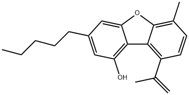 6-Methyl-9-isopropenyl-3-pentyldibenzofuran-1-ol Structure