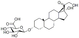 17,21-dihydroxy-20-oxo-5β-pregnan-3α-yl β-D-Glucopyranosiduronic Acid Structure