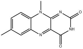 7,10-디메틸벤조[g]프테리딘-2,4(3H,10H)-디온 구조식 이미지