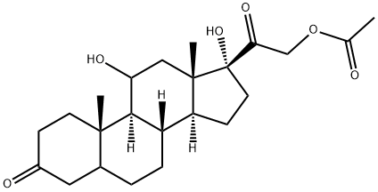 Pregnane-3,20-dione, 21-(acetyloxy)-11,17-dihydroxy- Structure