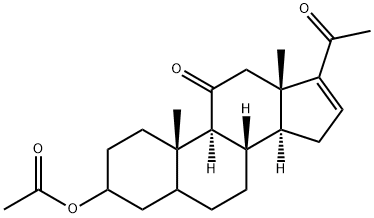 11,20-Dioxopregn-16-en-3-ol아세테이트 구조식 이미지