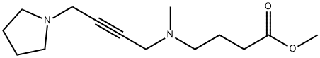4-[메틸[4-(1-피롤리디닐)-2-부티닐]아미노]부탄산메틸에스테르 구조식 이미지