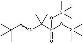 [1-[(2,2-디메틸프로필리덴)아미노]-1-메틸에틸]포스폰산비스(트리메틸실릴)에스테르 구조식 이미지
