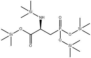 3-[Bis(trimethylsiloxy)phosphinyl]-2-[(trimethylsilyl)amino]propanoic acid trimethylsilyl ester Structure