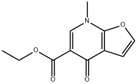 Furo[2,3-b]pyridine-5-carboxylic  acid,  4,7-dihydro-7-methyl-4-oxo-,  ethyl  ester Structure