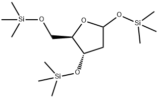 1-O,3-O,5-O-Tris(trimethylsilyl)-2-deoxy-D-erythro-pentofuranose Structure