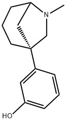 (-)-3-[6-Methyl-6-azabicyclo[3.2.1]octan-1-yl]phenol 구조식 이미지