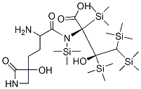 N-[2-Amino-4-(3-hydroxy-2-oxo-3-azetidinyl)-1-oxobutyl]pentakis(trimethylsily)-L-threonine Structure