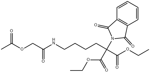 2-[4-[[(Acetyloxy)acetyl]amino]butyl]-2-(1,3-dihydro-1,3-dioxo-2H-isoindol-2-yl)propanedioic acid diethyl ester 구조식 이미지