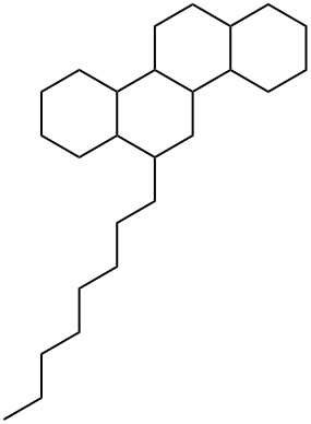 옥타데카하이드로-6-옥틸크리센 구조식 이미지