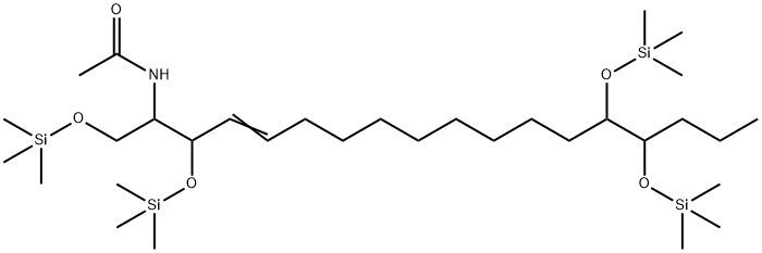 N-[1-[[(Trimethylsilyl)oxy]methyl]-2,13,14-tris[(trimethylsilyl)oxy]-3-heptadecenyl]acetamide Structure