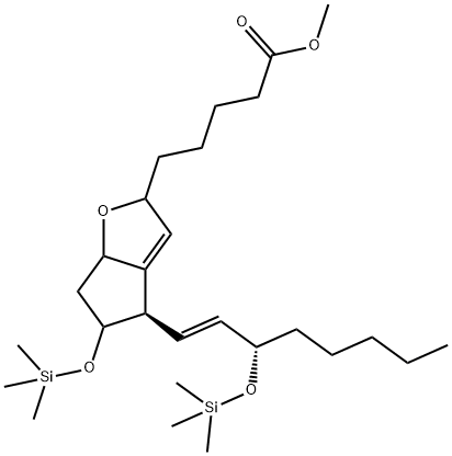 (13E,15S)-6,9-Epoxy-11,15-bis[(trimethylsilyl)oxy]-7,13-prostadien-1-oic acid methyl ester Structure