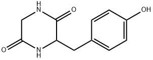 (3S)-3-((4-HYDROXYPHENYL)METHYL)-2,5-PIPERAZINEDIONE Structure