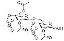 6-O-(2,3,4,6-Tetra-O-acetyl-β-D-glucopyranosyl)-D-glucose 2,3,4-Triacetate Structure