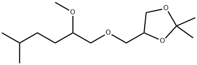 4-[[(2-Methoxy-5-methylhexyl)oxy]methyl]-2,2-dimethyl-1,3-dioxolane 구조식 이미지