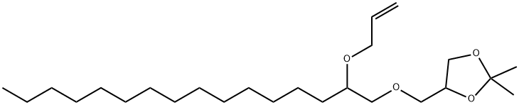 2,2-Dimethyl-4-[[[2-(2-propenyloxy)hexadecyl]oxy]methyl]-1,3-dioxolane 구조식 이미지