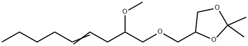 4-[[(2-Methoxy-4-nonenyl)oxy]methyl]-2,2-dimethyl-1,3-dioxolane 구조식 이미지