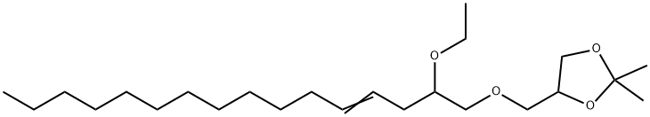 4-[[(2-Ethoxy-4-hexadecenyl)oxy]methyl]-2,2-dimethyl-1,3-dioxolane 구조식 이미지