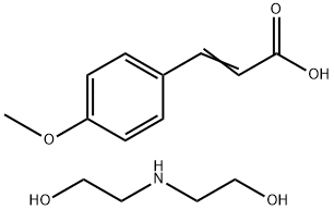 p-methoxycinnamic acid, compound with 2,2'-iminodiethanol (1:1) Structure