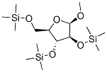 .beta.-Arabinofuranoside, methyl 2,3,5-tris-O-(trimethylsilyl)- Structure