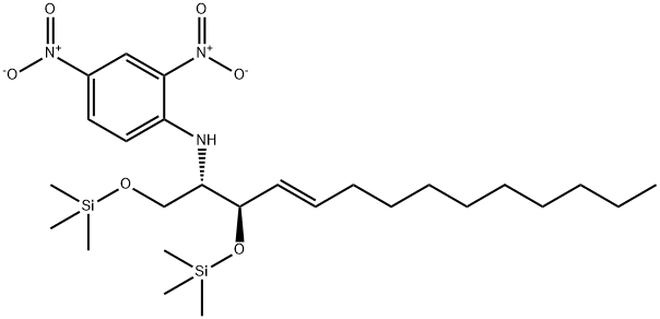 2,4-Dinitro-N-[(1S,2R,E)-1-[[(trimethylsilyl)oxy]methyl]-2-[(trimethylsilyl)oxy]-3-tridecenyl]benzenamine Structure