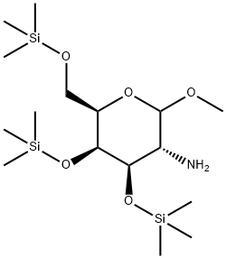 Methyl 2-amino-3-O,4-O,6-O-tris(trimethylsilyl)-2-deoxy-D-galactopyranoside Structure