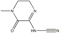 Cyanamide, (3,4,5,6-tetrahydro-4-methyl-3-oxopyrazinyl)- (9CI) Structure