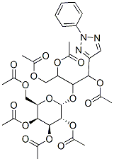 alpha-D-Galactopyranoside, 2,3-bis(acetyloxy)-1-[(acetyloxy)(2-phenyl- 2H-1,2,3-triazol-4-yl)methyl]propyl, 2,3,4,6-tetraacetate, [1S-[1R*(S* ),2S*]]- Structure