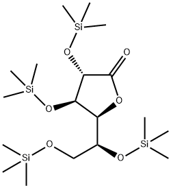 2-O,3-O,5-O,6-O-Tetrakis(trimethylsilyl)-L-gluconic acid 1,4-lactone Structure