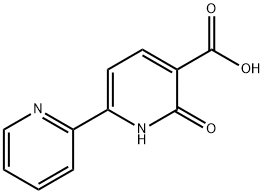 2-oxo-6-(2-pyridinyl)-1,2-dihydro-3-pyridinecarboxylic acid 구조식 이미지