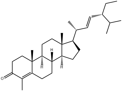 (22E,24R)-4-Methylstigmasta-4,22-dien-3-one 구조식 이미지