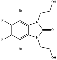 4,5,6,7-tetrabromo-1,3-dihydro-1,3-bis(2-hydroxyethyl)-2H-benzimidazol-2-one 구조식 이미지