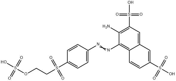 3-amino-4-[[4-[[2-(sulphooxy)ethyl]sulphonyl]phenyl]azo]naphthalene-2,7-disulphonic acid 구조식 이미지