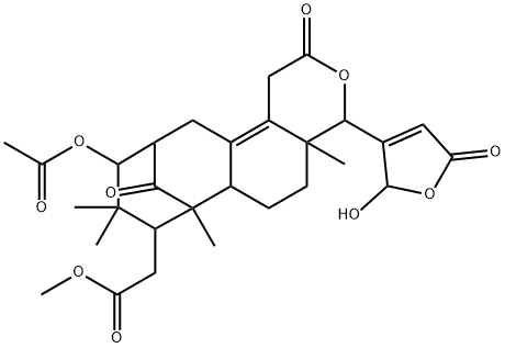 10-Acetoxy-4-(2,5-dihydro-2-hydroxy-5-oxofuran-3-yl)-1,4,4a,5,6,6a,7,8,9,10,11,12-dodecahydro-4a,7,9,9-tetramethyl-2,13-dioxo-7,11-methano-2H-cycloocta[f][2]benzopyran-8-acetic acid methyl ester Structure