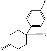 4-CYANO-4-(4-FLUOROPHENYL)CYCLOHEXANONE 구조식 이미지