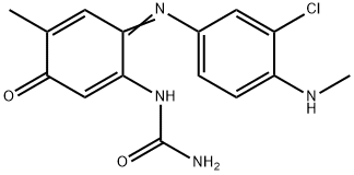 [6-[[3-chloro-4-(methylamino)phenyl]imino]-4-methyl-3-oxocyclohexa-1,4-dien-1-yl]urea Structure